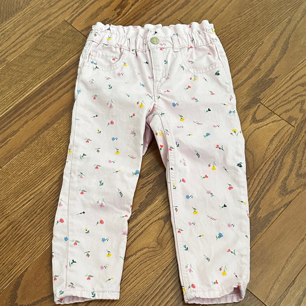 GAP Pink Floral Print Kids Casual Bottoms